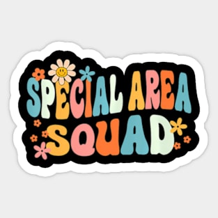 Special Area Squad Groovy Teacher Student Sticker